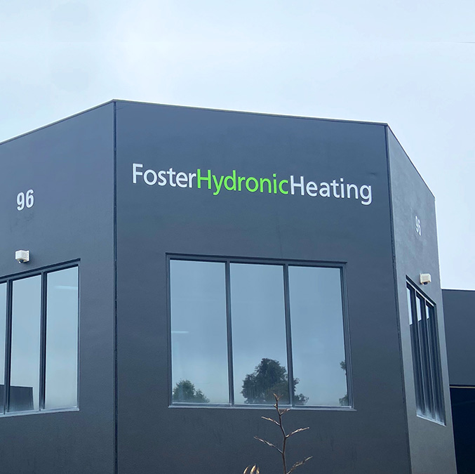 The front of Foster Hydronic Heating's Thomastown showroom